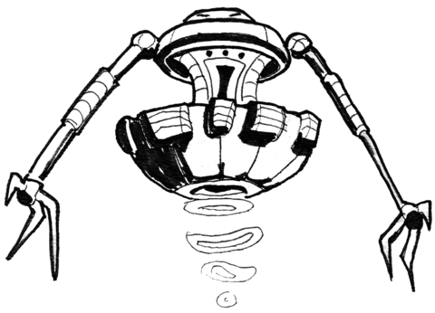 Sci Fi Robot   Flying Spy Coloring Page